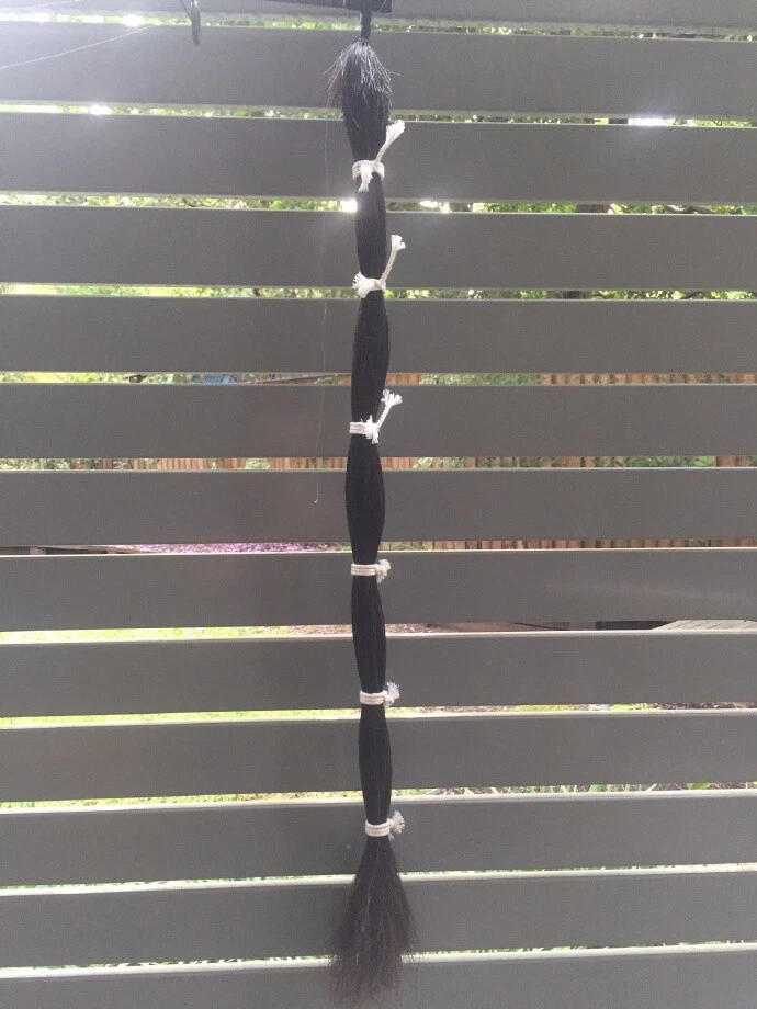 DOUBLE False Tail NATURE BLACK Genuine Horse 80CM 32“ False Tail 360g EXTENDED - Photo 2/4