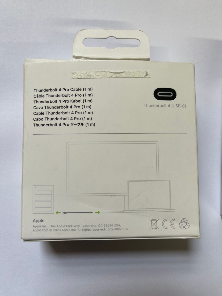 その他 Apple - MU883ZM/A Apple Thunderbolt 4 pro  (1 m) Apple Thunderbolt 4 Pro Cable - 1 m - Black - Open-Box | eBay