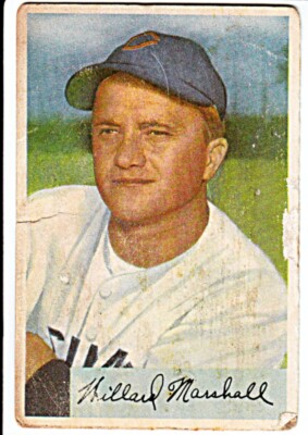 1954 BOWMAN #70 WILLARD MARSHALL Chicago White Sox Baseball Card