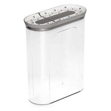Stefanplast Barattolo plastica (2Lt) TOSCA porta cereali con dosatore Grigio