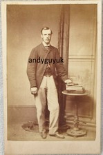 CDV GENTLEMAN & STAPEL BÜCHER VON HARRY EMMENS LIVERPOOL ANTIKMODE FOTO
