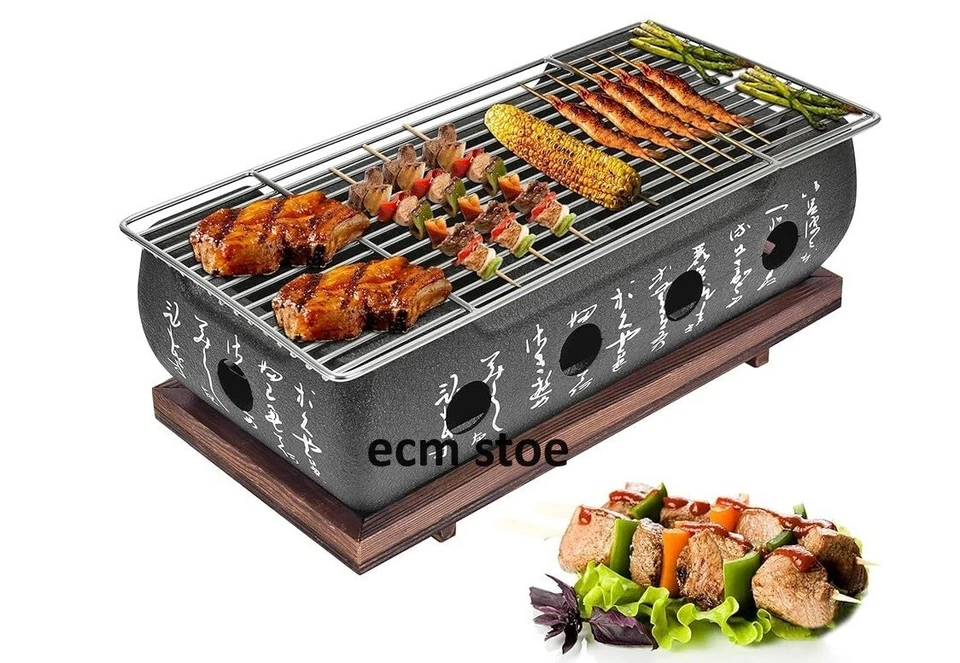 Mini Barbecue portable asiatique Gril Four Alliage D'Aluminium Charbon De Bois - Photo 1/1