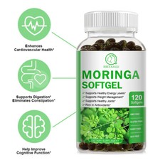 Organic Moringa Leaf Oil Capsule 1000MG for Immune,Weight Management 120 Capsule