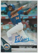 2021 Bowman Platinum Top Prospect Auto #TOP64 Freddy Valdez Auto w/Base #TOP64