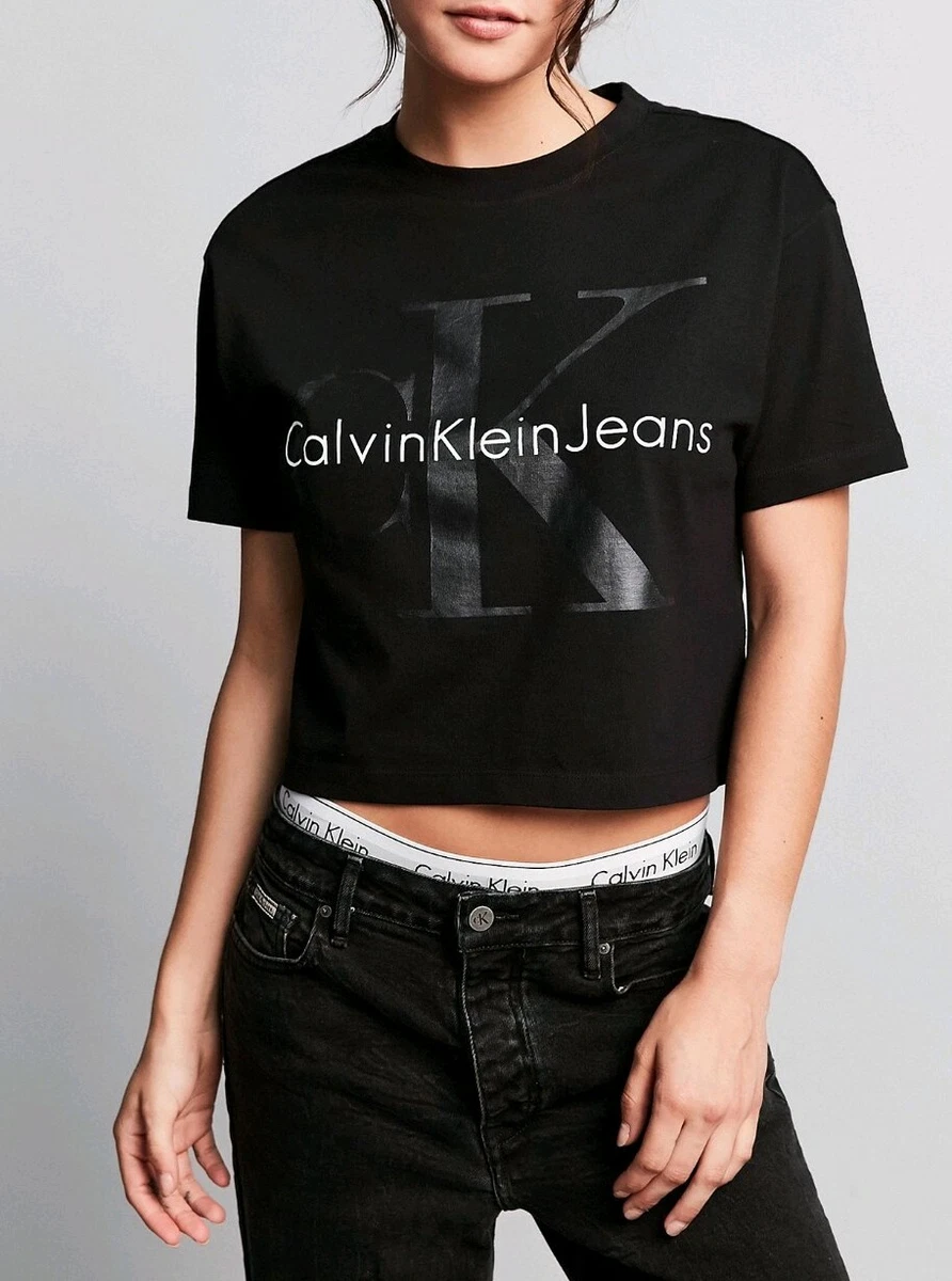 verzameling sterk acuut Calvin Klein Cropped Women's T-shirt | eBay