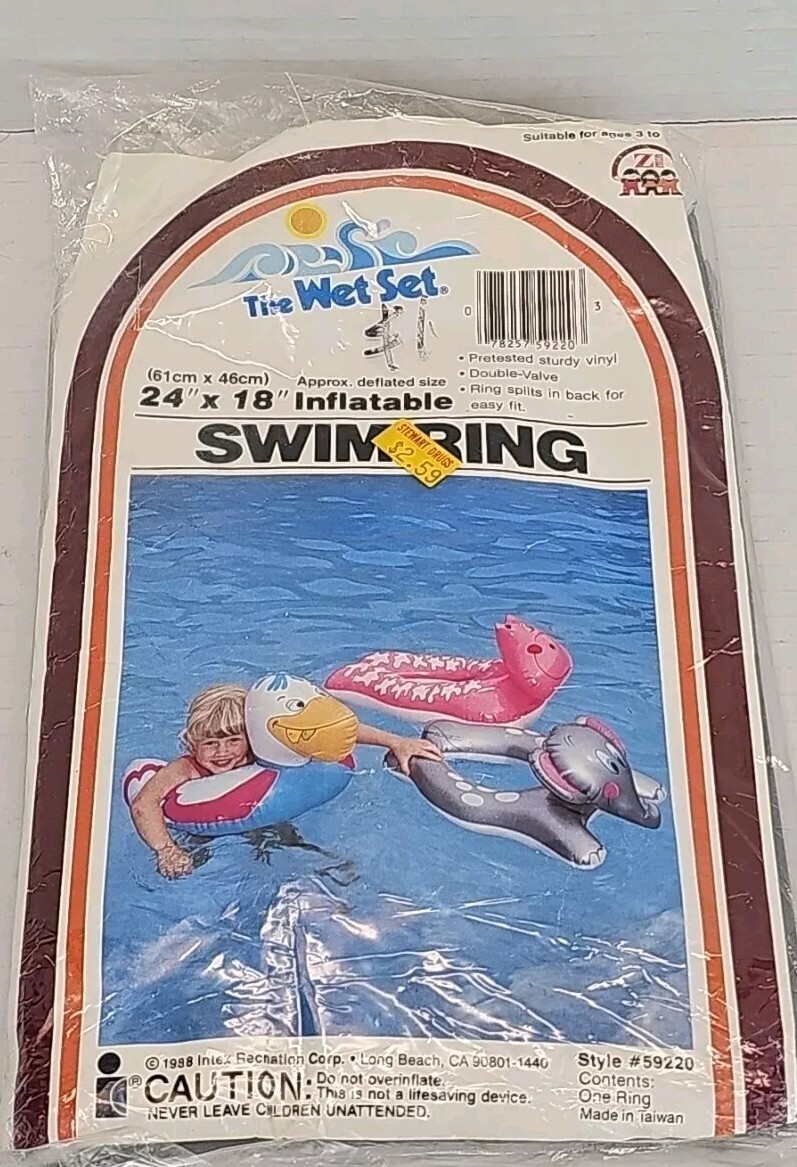Vintage 1988 The Wet Set Swim Ring 24” X 18” #59220 Elephant | eBay