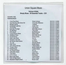 (IU933) Simply Blues, 50 Essential Tracks - CD 1 only - DJ CD