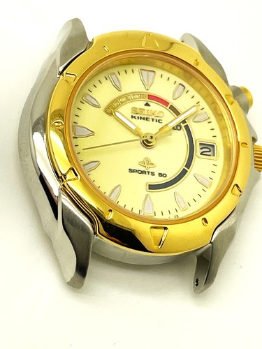 WATCH PARTS SEIKO LADIES 3M22-0B79 RETRO NOT-WORKING KINETIC WATCH CASE SWP134 - 第 1/7 張圖片