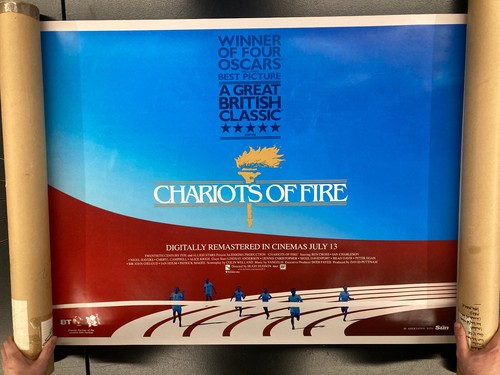 CHARIOTS OF FIRE 1981 original rolled UK cinema quad (30x40) film poster RR2012