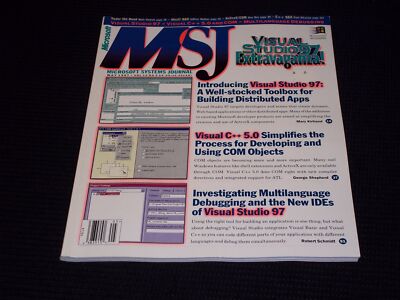 1997 MAY MICROSOFT SYSTEMS JOURNAL MAGAZINE - VISUAL STUDIO97 COVER - H 2482