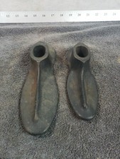 SET OF 2 VINTAGE Cast Iron Metal Cobbler Shoe Form Mold