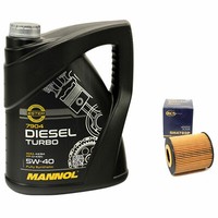 MotoröL Set 5W40 Diesel Turbo 5 Liter + ÖLfilter SH4789P FüR Bmw 7Er 3Er Touring