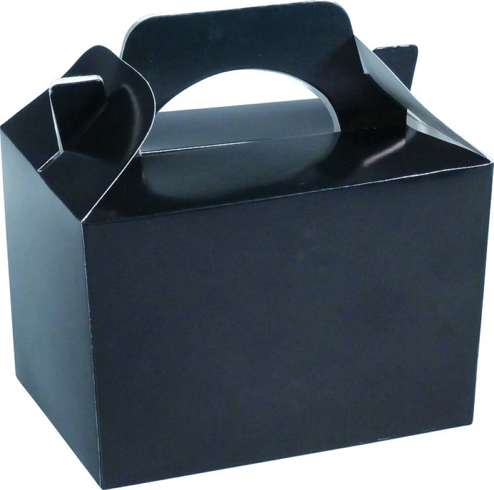 500 x Black Gift Box Party Fair Paper Container Job Lot Bulk