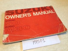 Manuel propriétaire Suzuki 50M30 50 M30 owner's manual
