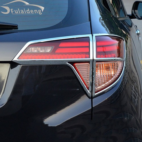 For Honda Vezel HR-V 2016-2018 Chrome Rear Taillight Tail Light Lamp Cover Trim - Picture 3 of 6
