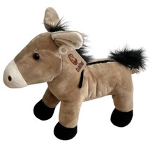 Donkey Soft Toy Plush Free Standing Brown Mink Colour With Tags 10” Ashwood Ltd