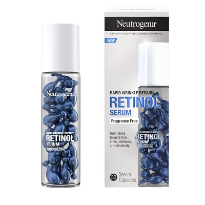 Neutrogena Rapid Wrinkle Repair Retinol Face Serum Capsules, Fragrance-Free...