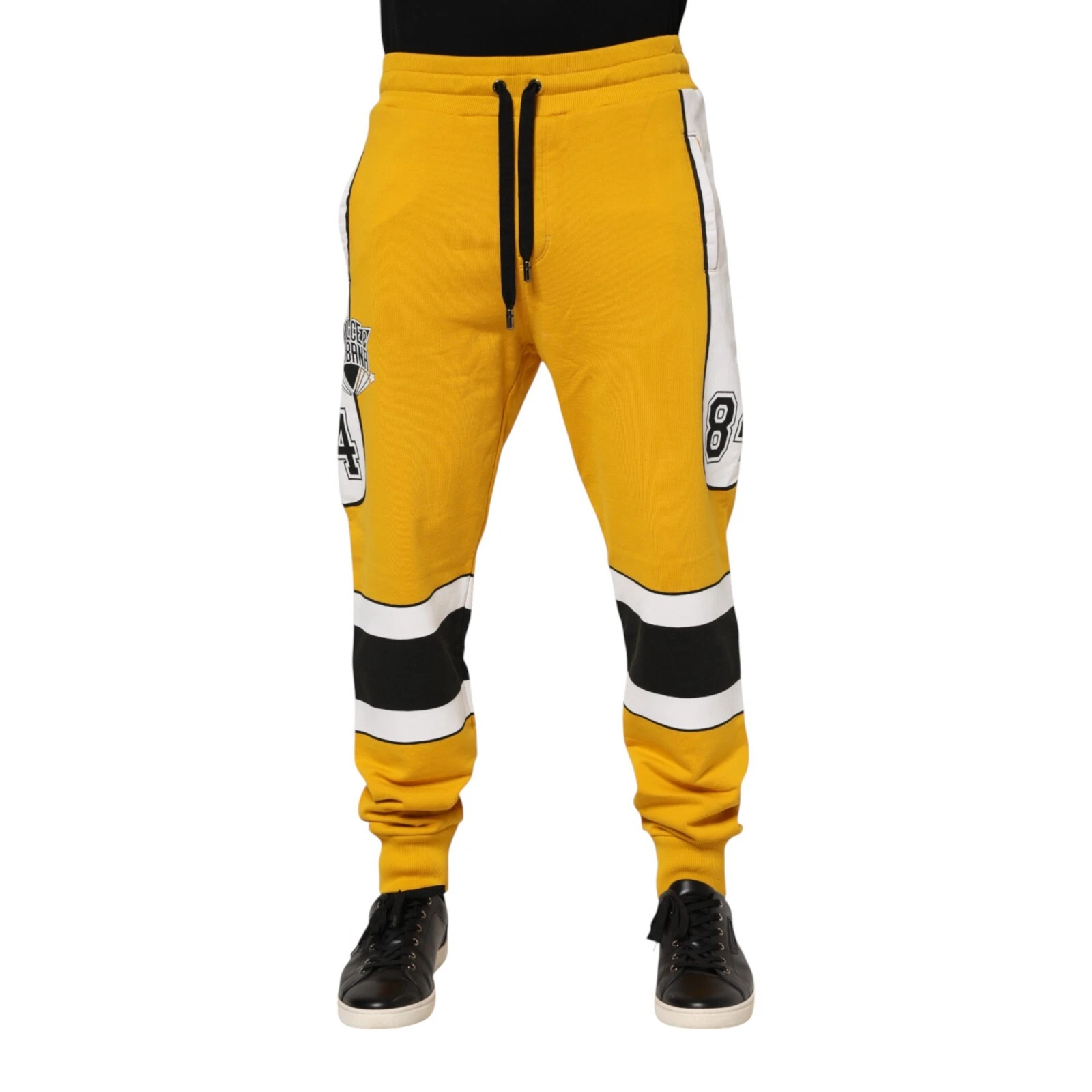 DOLCE & GABBANA Pants Yellow Cotton Sweatpant Jogger Trouser IT44/W30/XS 1050usd