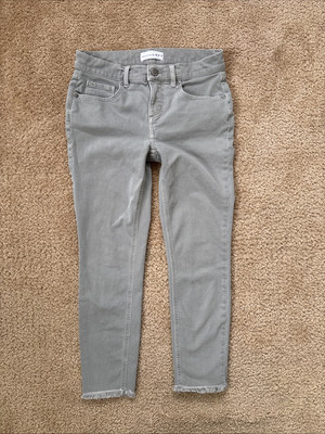 Loft Modern Skinny Crop Cut Off Jeans Low Rise Gray Size 25 / 0