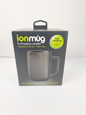 IonMug Self Heating Mug with Charging Coaster LED Temperature Indicator 12oz