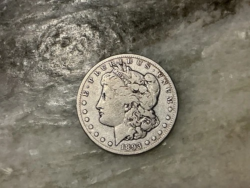 1893-CC Silver Morgan Dollar Good+