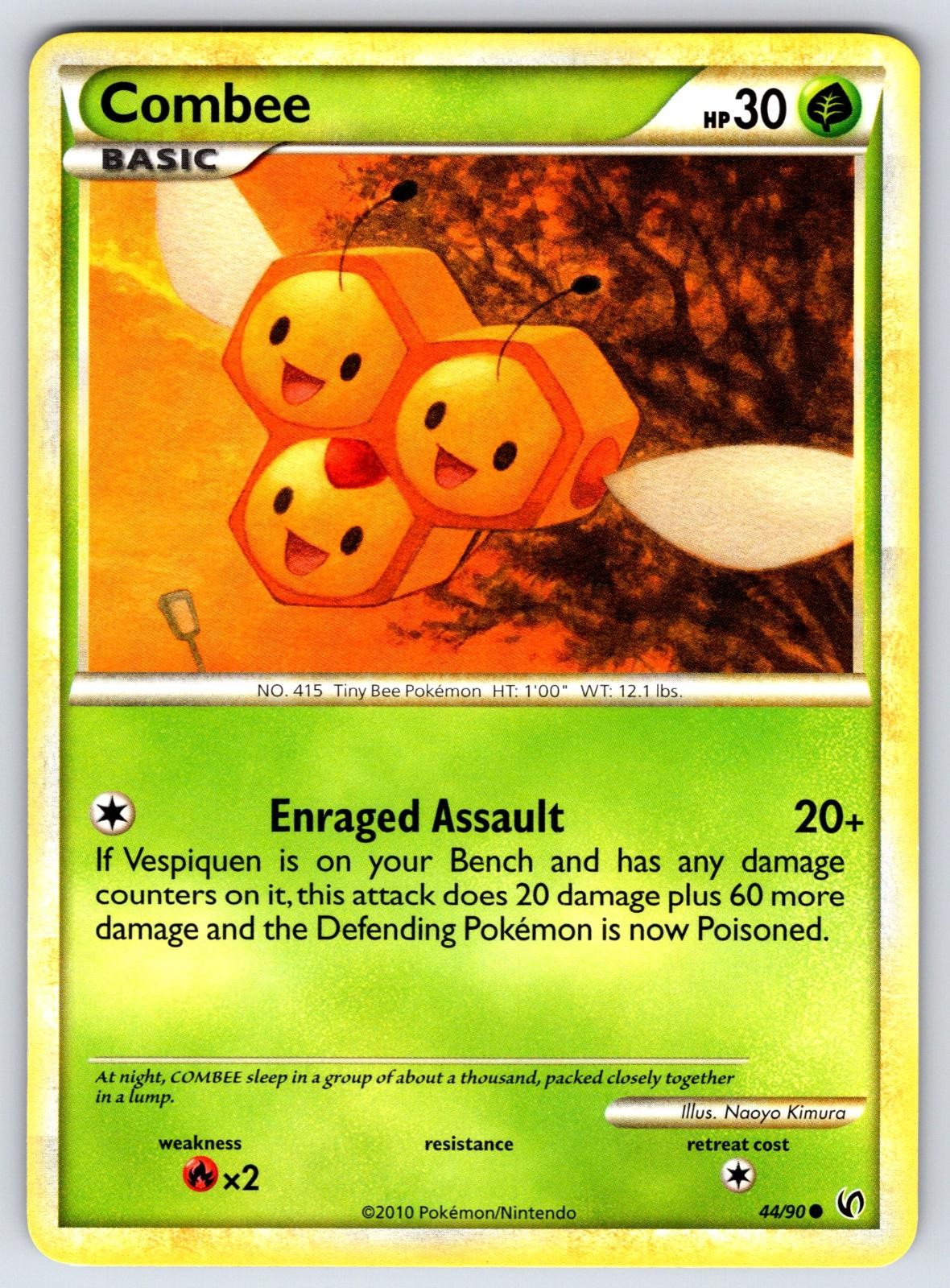 Combee 44/90 Common HGSS Undaunted Pokemon MP