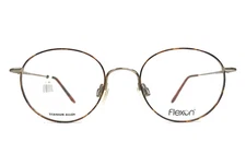 Flexon by Marchon Eyeglasses Frame 623 TORTOISE/NATURAL Round Wire Rim 48-19-140