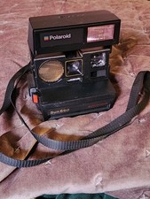 Vintage Polaroid Sun 660 Autofocus Instant Camera with Strap Untested Very Clean
