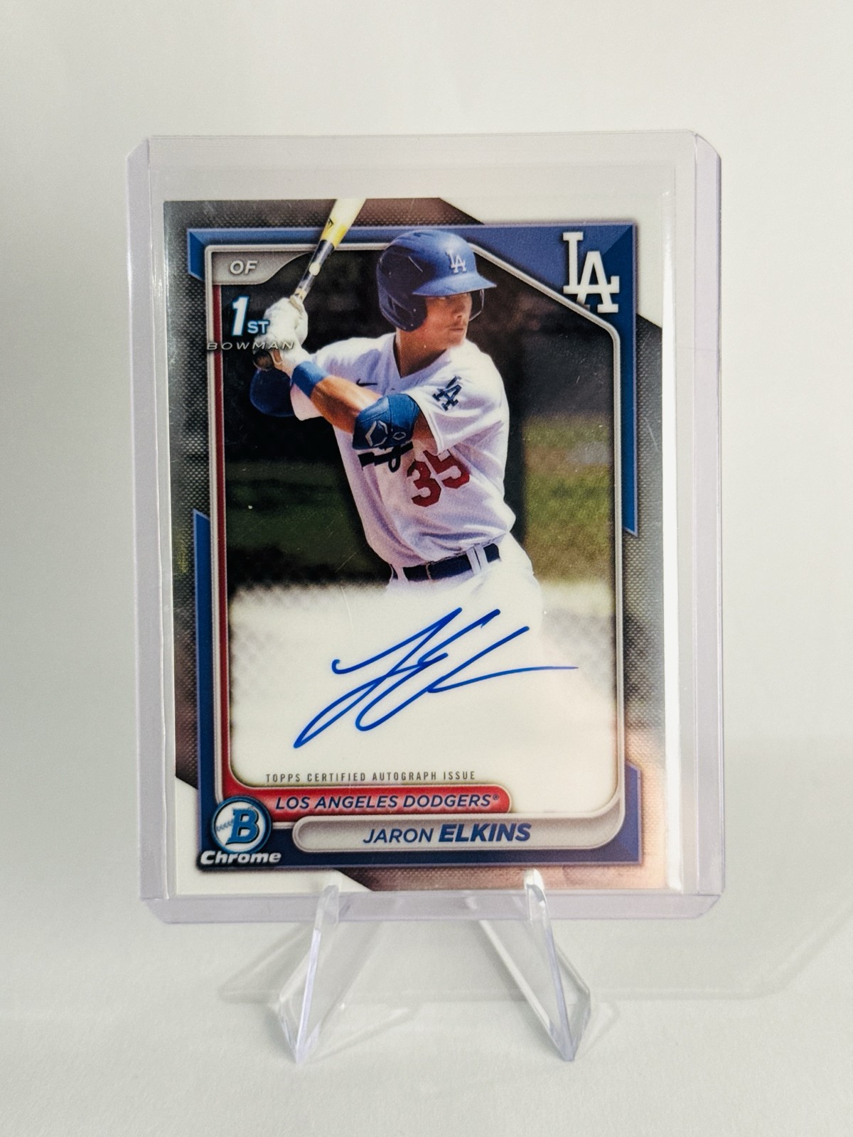 2024 Bowman Chrome - Prospect Autographs Jaron Elkins #CPA-JE (AU, RC)