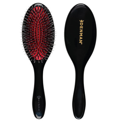 Cushion Hair Brush (Medium) with Soft Nylon Quill Boar Bristles -Detangle and Sh