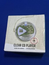 Clear Tech CD Player Clear/Green, Shock Protection with Clear Earphones New 