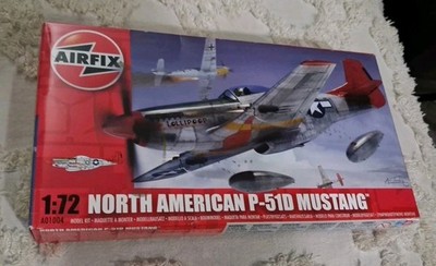 Airfix - 1/72 Scale - North American P-51D Mustang Airplane Model Kit SEALED NEW