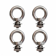 4 St&uuml;ck Edelstahl-&Ouml;senbolzen M8 mit Ringschraube Hochfest f&uuml;r Camping