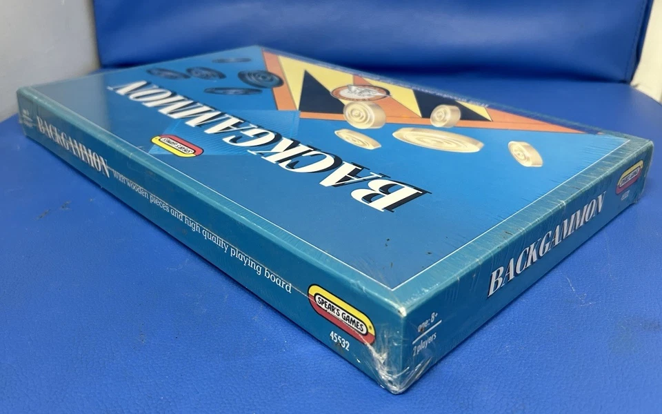 Vintage Spears Backgammon Family Board Game - Wooden Pieces - 1990 - New Sealed - Image 4 of 4