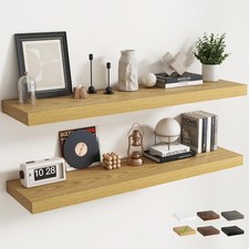 55 Inch Floating Shelves for Wall with Invisible Brackets Set of 2, 12"D