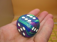 Chessex 30mm D6 Festive Waterlily Dice  Jumbo XL Single Die  RPG D D Tabletop