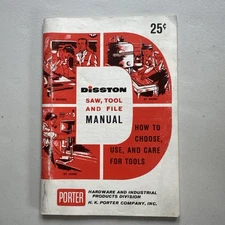 Disston Saw Tool File Manual 1966 Vintage H.K. Porter Company Pittsburgh