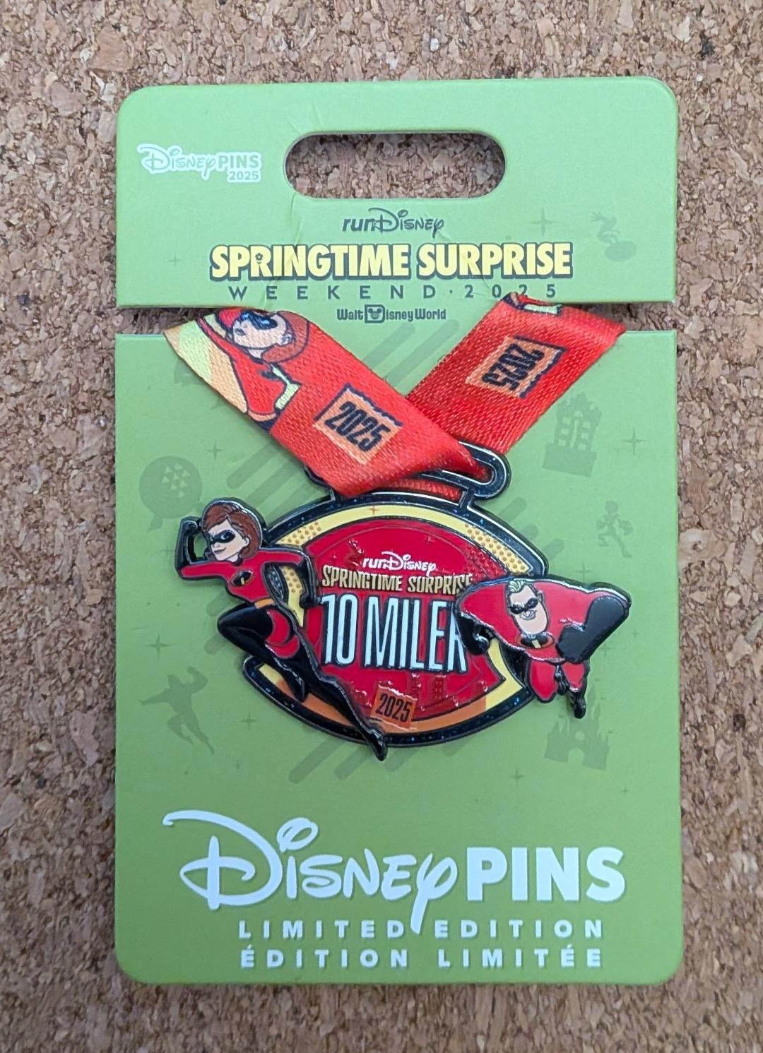 Disney Pin Incredibles 10 Miler runDisney Springtime Surprise Weekend WDW 2025