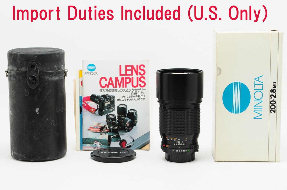 MINOLTA ミノルタ MD 200mm F2.8 Minolta MD 200mm F2.8 Camera Lens with Front and Rear Caps | eBay