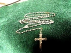 ORNATE ANTIQUE 19TH CENTURY ALPACCA SILVER TWO TONE ROSARY