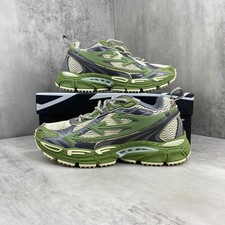 Sneakers casual unisex moda Off Arrow bianche be right back verde militare grigio