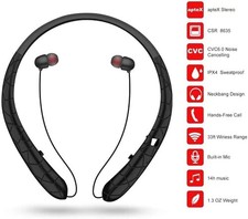 Wireless Bluetooth Neckband Headphones Mic Headset Stereo Earbuds Earphones IPX5