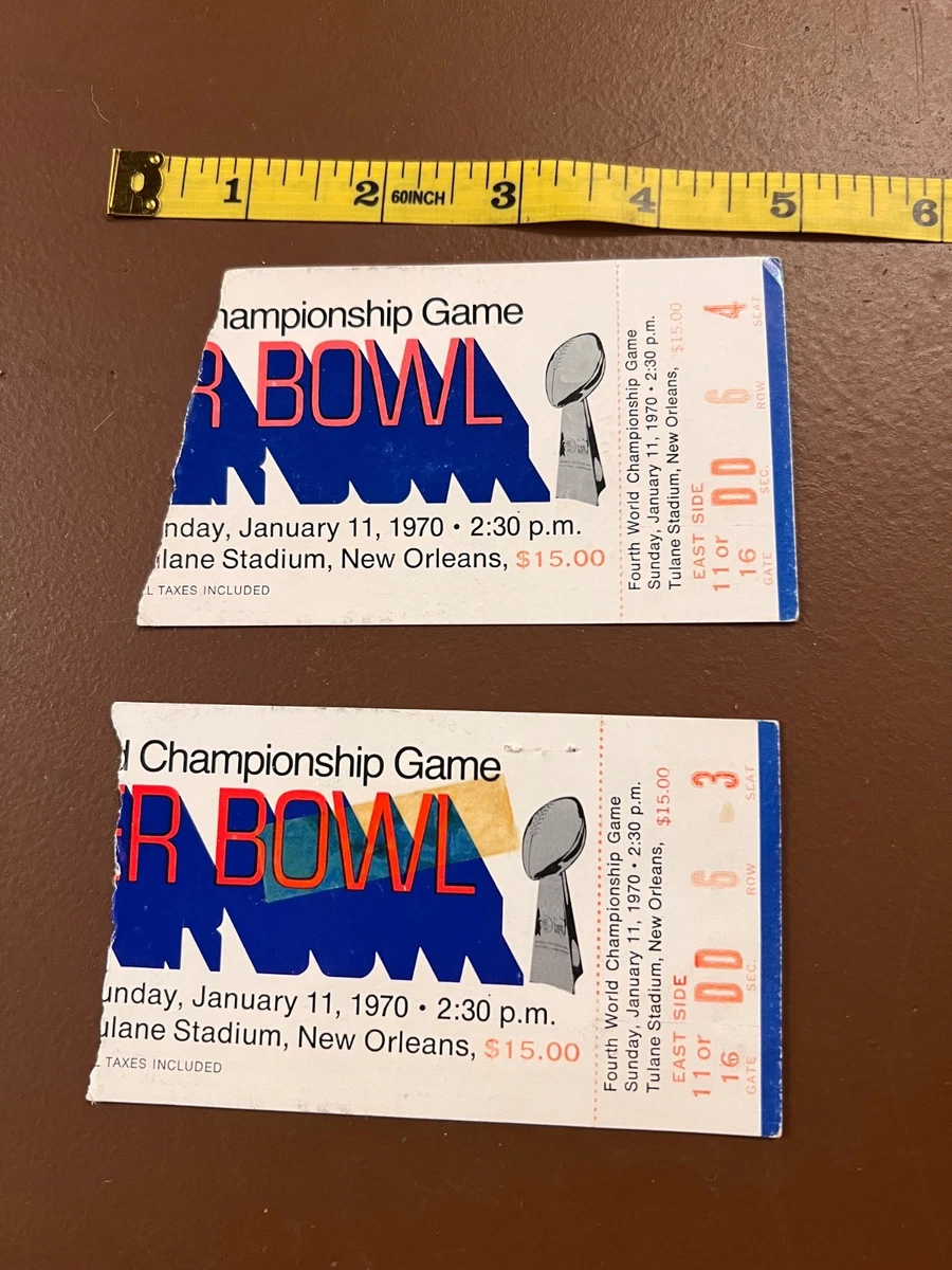 Super Bowl In Vintage Sports Ticket Stubs for sale | eBay