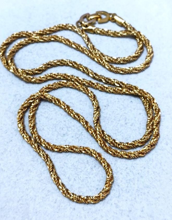 Christian Dior Gold Color Long Necklace 40241 | eBay