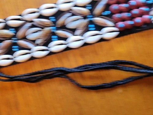 Vintage Bohemian Beaded Puka Shell Belt Womens Boho Beach 29" READ - Picture 8 of 18