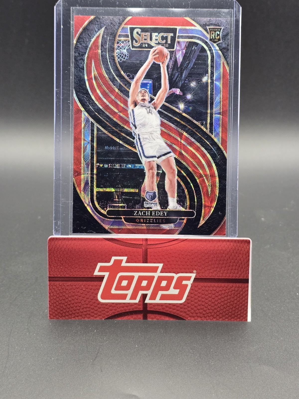 2024-25 Select Zach Edey Premier RC Red Scope Prizm #189/249 Grizzlies