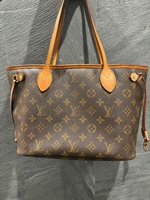 LOUIS VUITTON LV Monogram Neverfull PM M40155 Tote Bag Brown VI4097 Auth