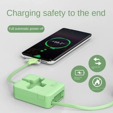 3 in 1 Fast Charging Cable Charger Cord for iPhone USB Micro Type C Retractable
