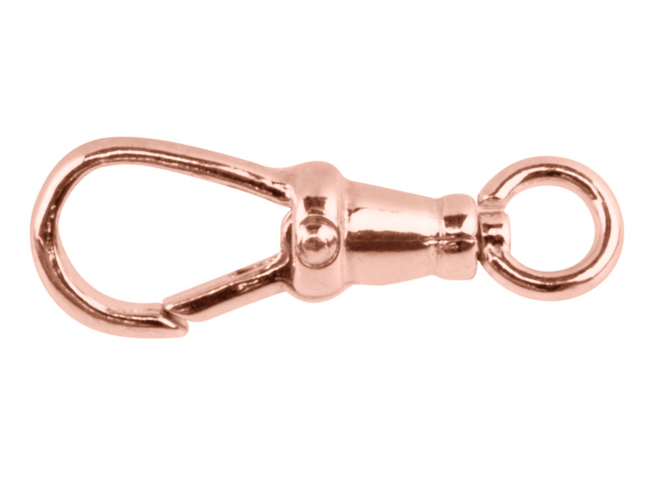 9ct Red Gold Albert Swivel Fastener Open Ring 19mm Jewellery Making