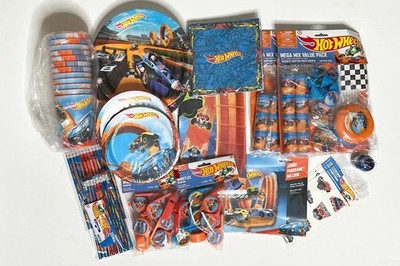 Hot Wheels Birthday Theme Decorations Party Supply 215 Pieces New and Open